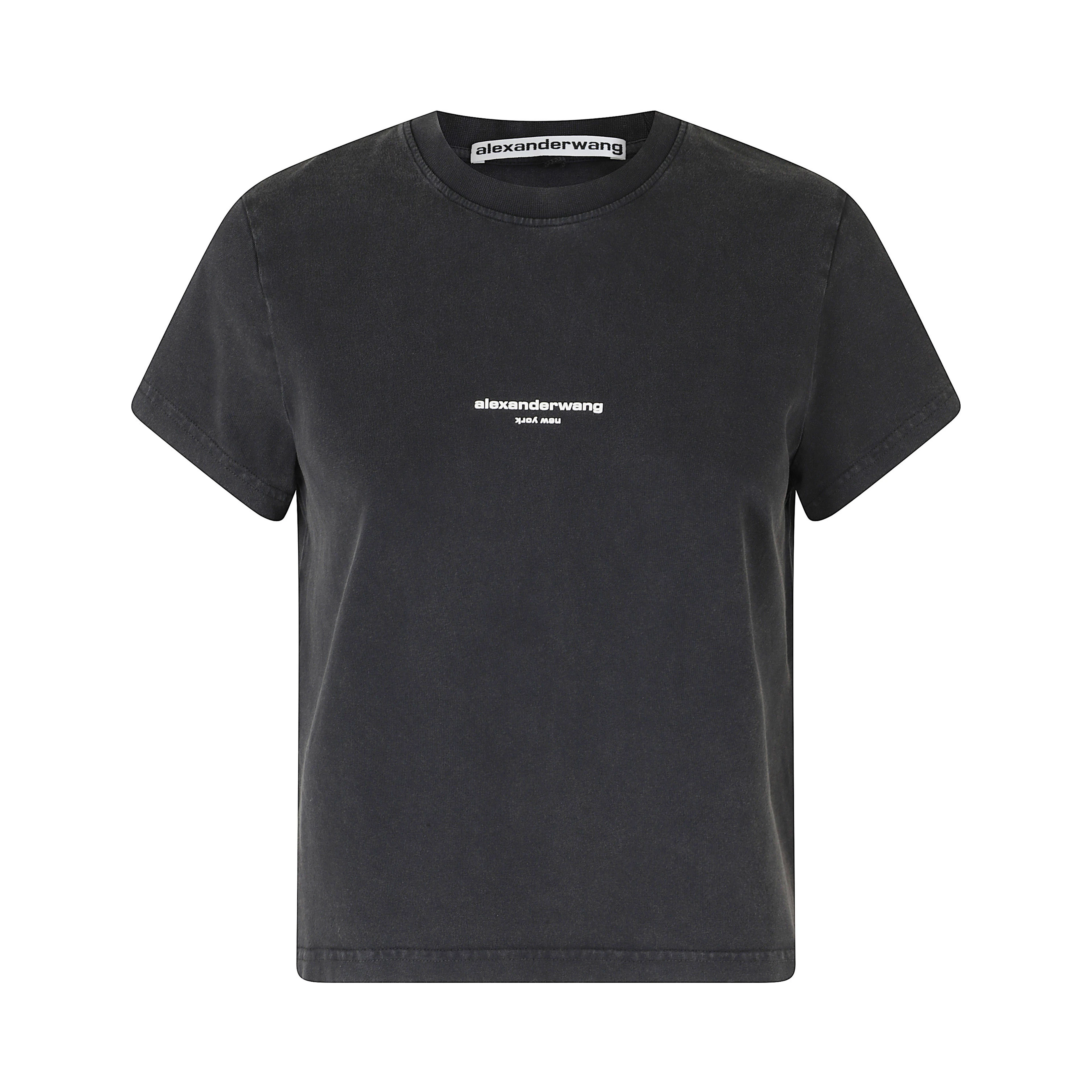 SHRUNKEN SS TEE W LOGO PRINT