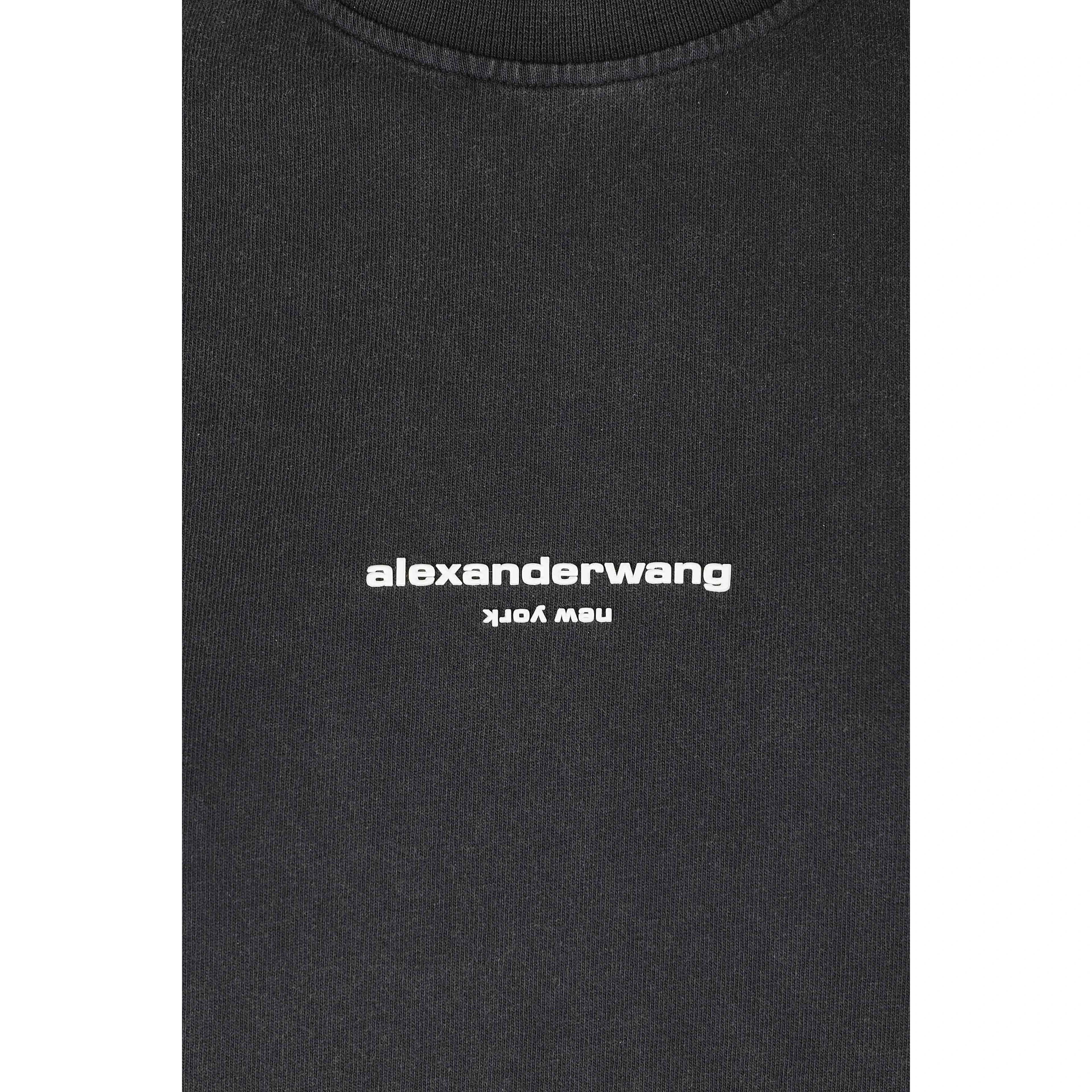 SHRUNKEN SS TEE W LOGO PRINT
