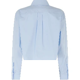 CROPPED SHIRT W EMBROIDERED LOGO
