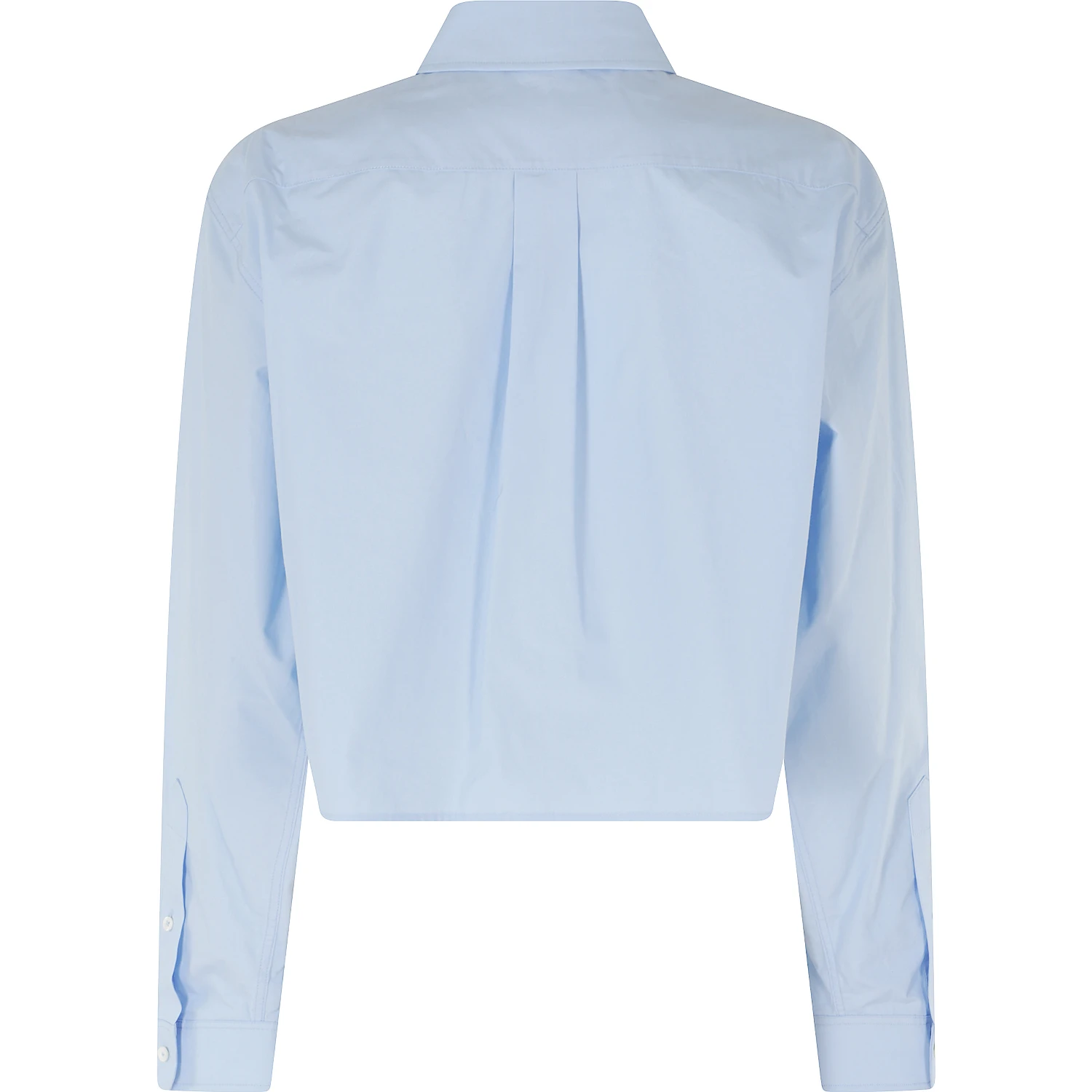 CROPPED SHIRT W EMBROIDERED LOGO