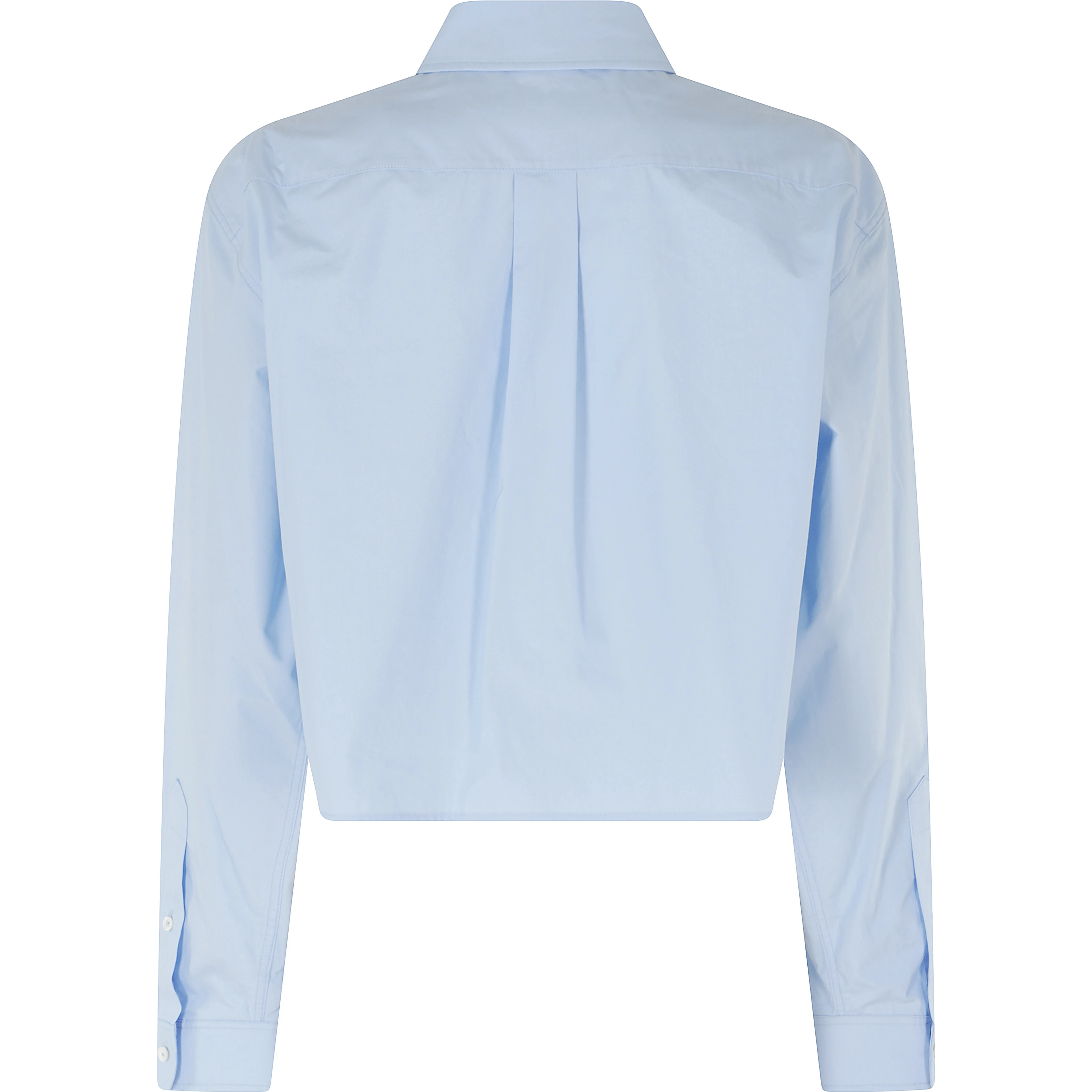 CROPPED SHIRT W EMBROIDERED LOGO