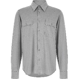 Gray Silk Blouse
