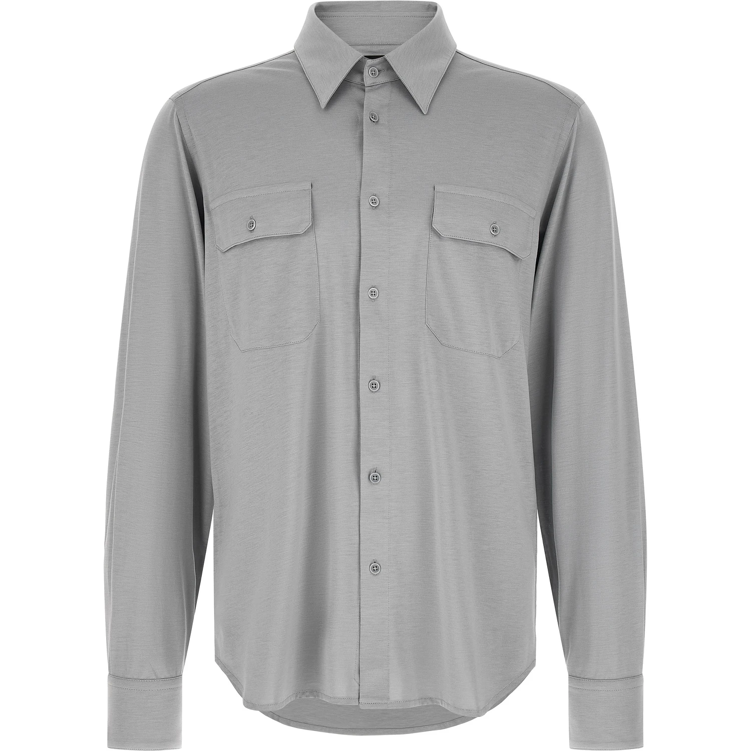 Gray Silk Blouse