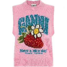 Multicolor Wool Sleeveles Sweater
