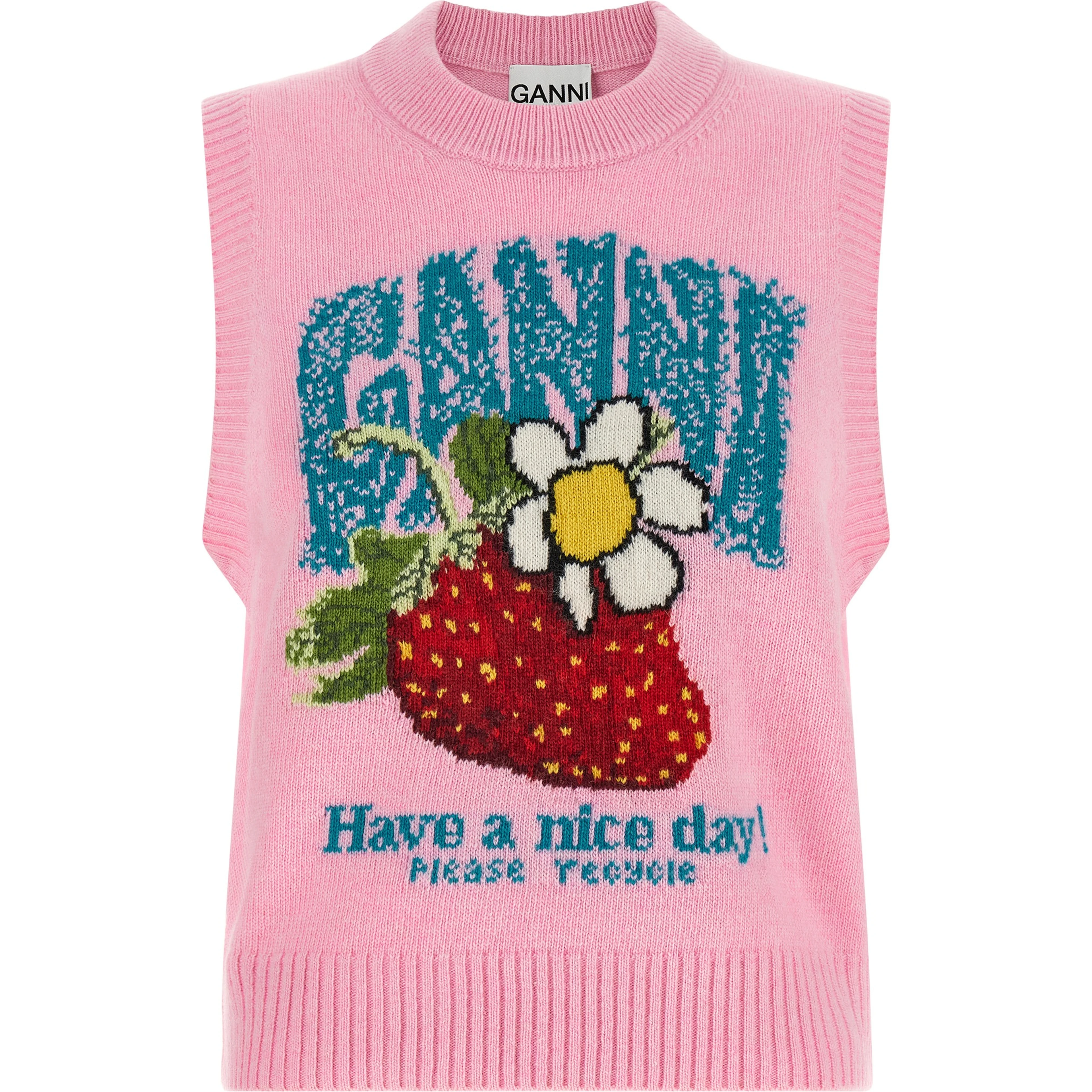 Multicolor Wool Sleeveles Sweater