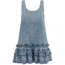 Blue Organic Cotton Short Dress