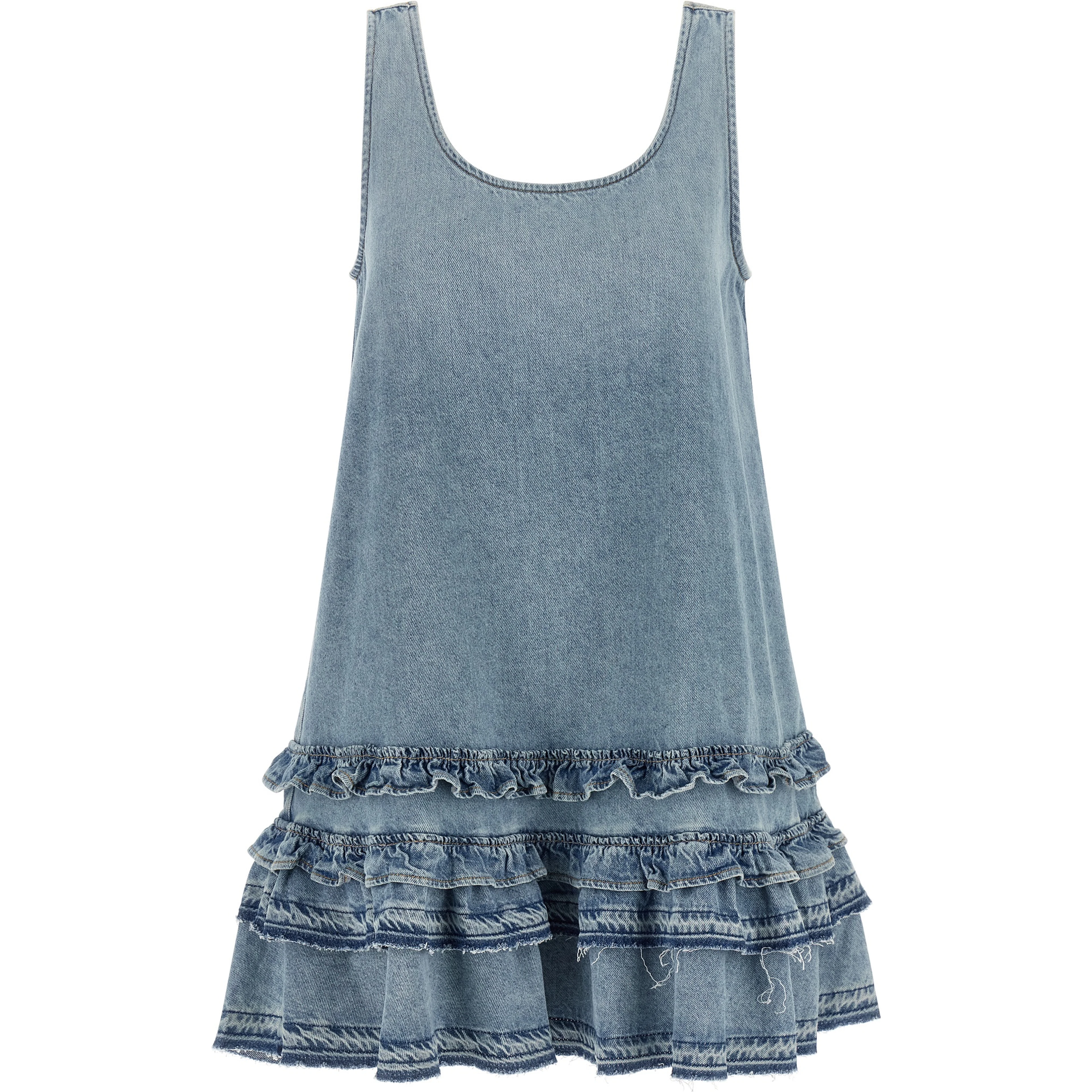 Blue Organic Cotton Short Dress