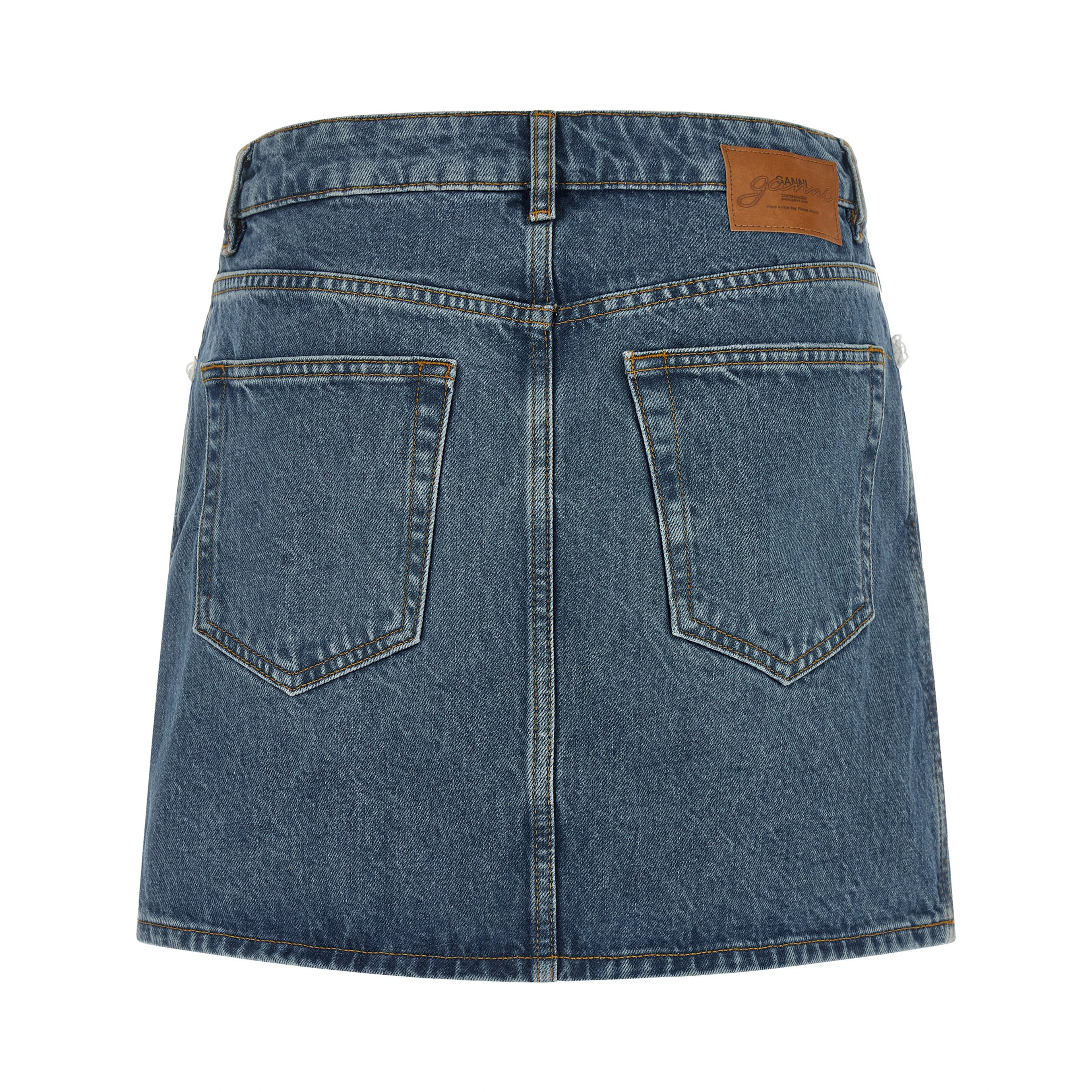 Blue Cotton Long Skirt