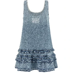 Blue Organic Cotton Short Dress
