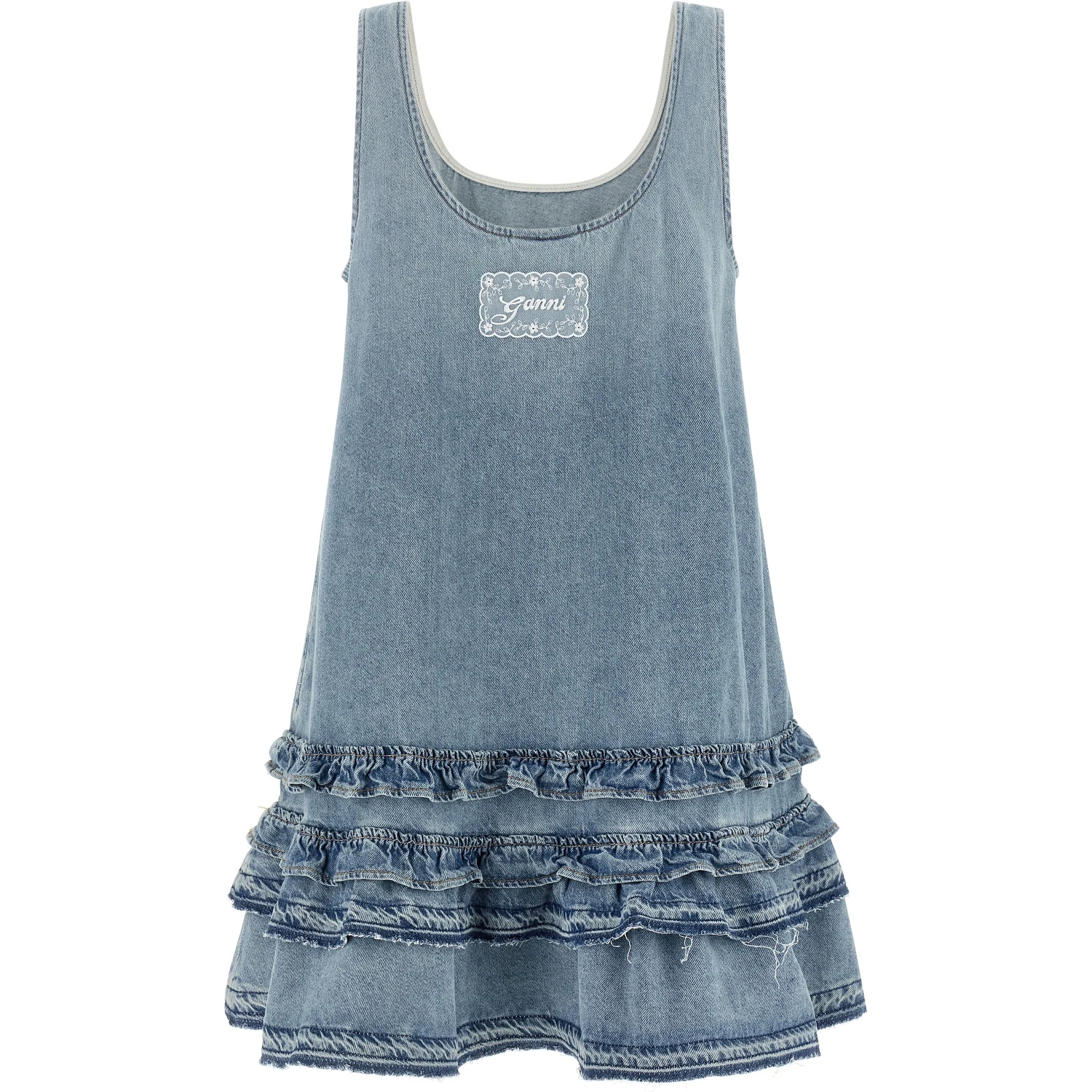 Blue Organic Cotton Short Dress