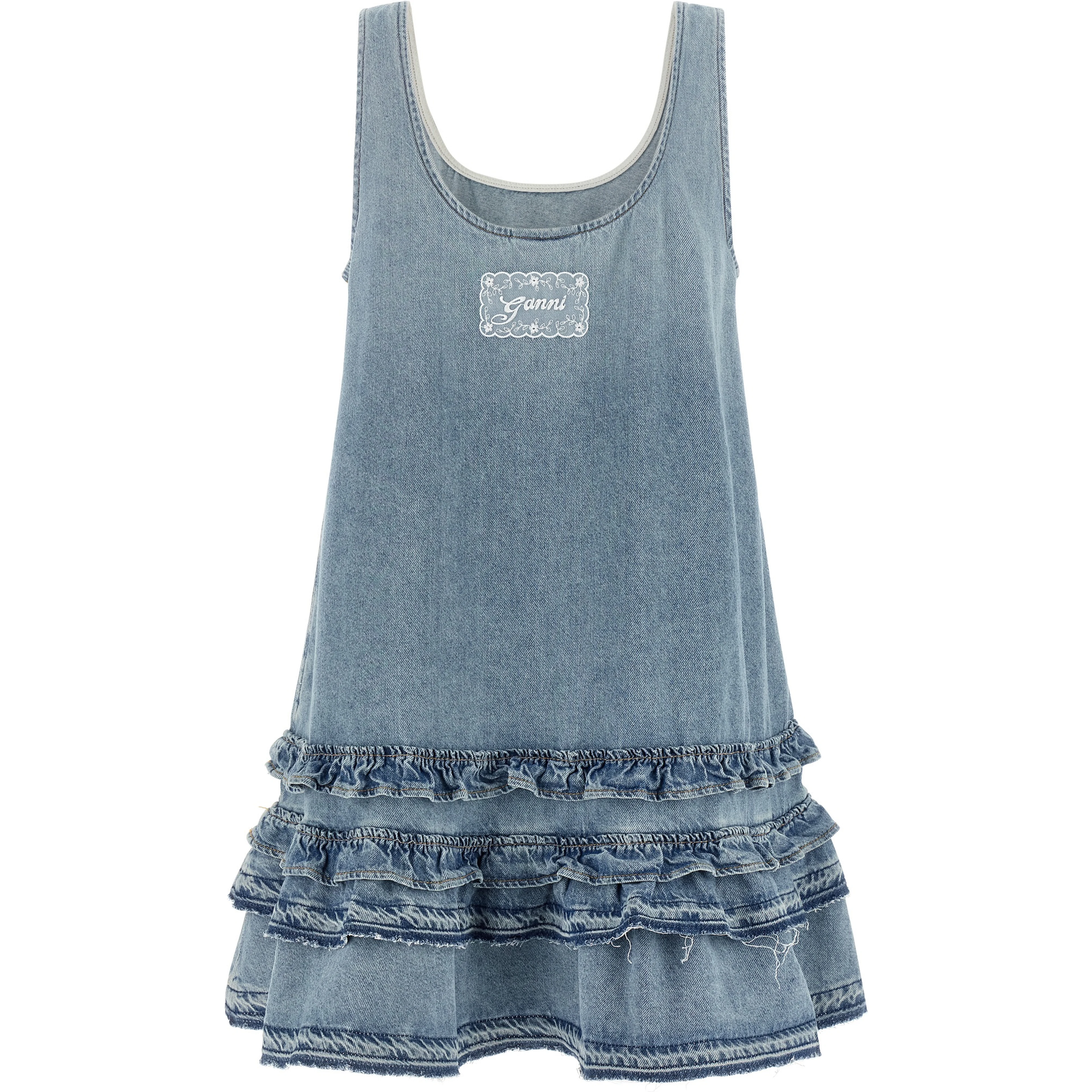 Blue Organic Cotton Short Dress