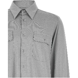Gray Silk Blouse