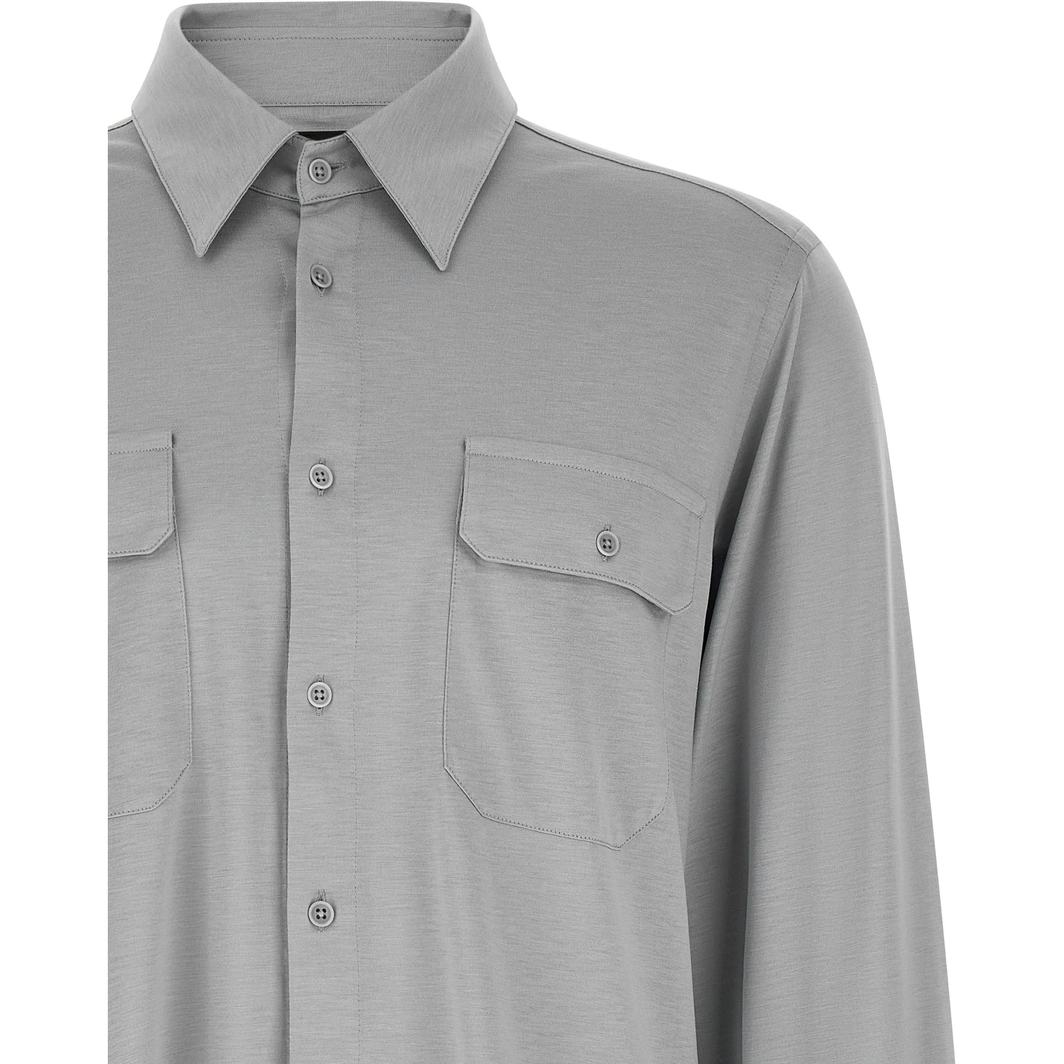 Gray Silk Blouse