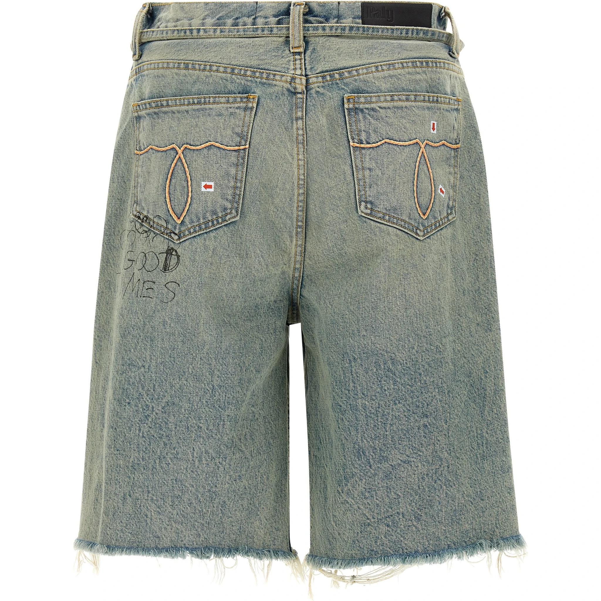 Blue Cotton Bermuda Shorts