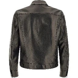 Black Lamb Leather Leather Jacket