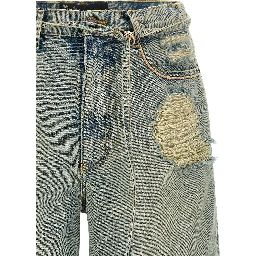 Blue Cotton Bermuda Shorts