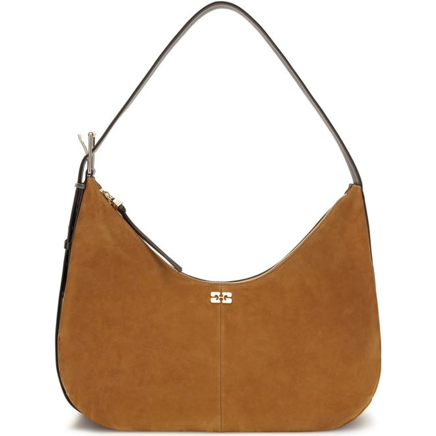Brown Recycled Polyester Shoulder Bag