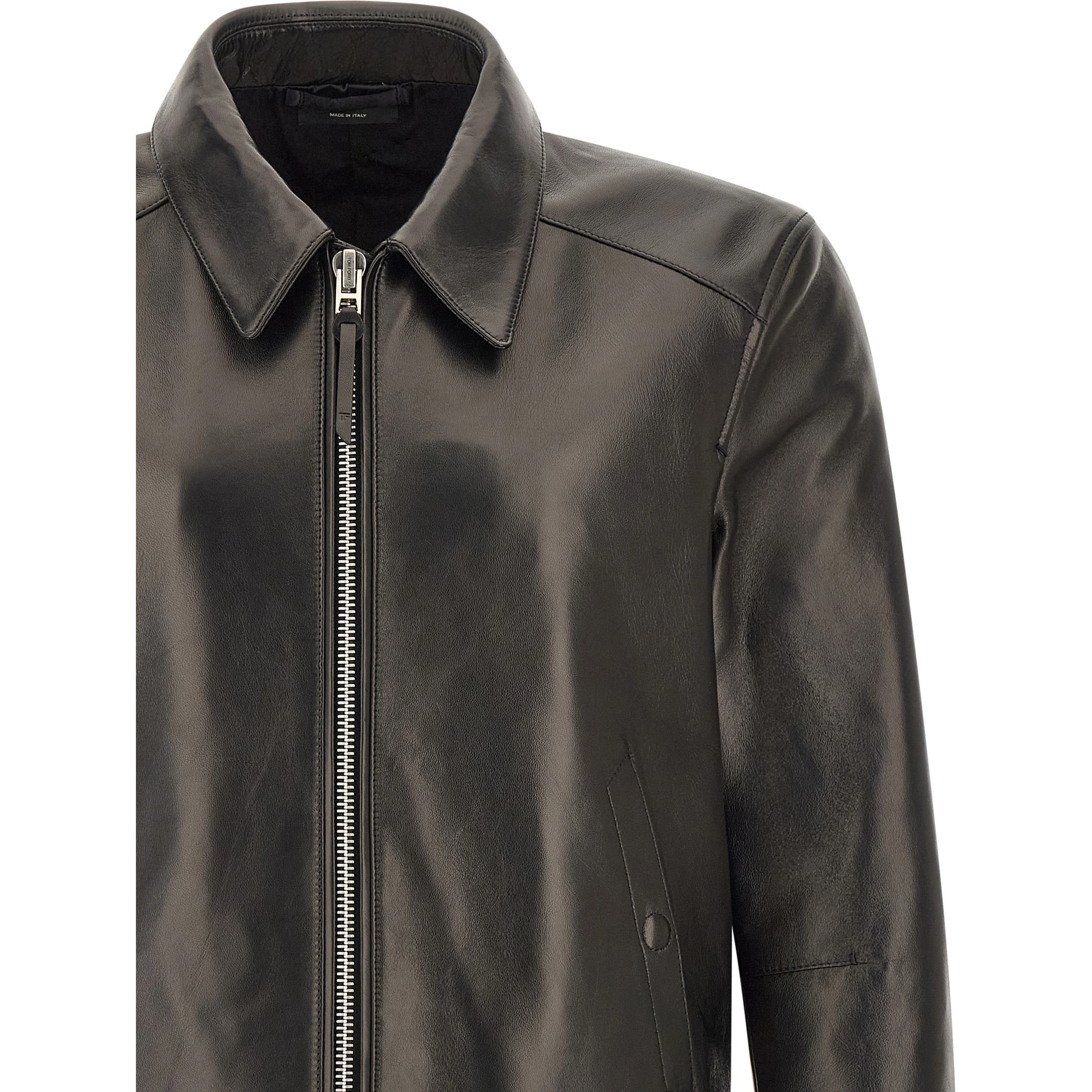 Black Lamb Leather Leather Jacket