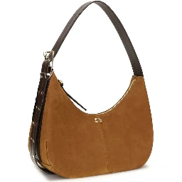 Brown Recycled Polyester Shoulder Bag