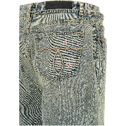 Blue Cotton Bermuda Shorts