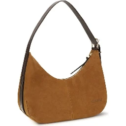 Brown Recycled Polyester Shoulder Bag