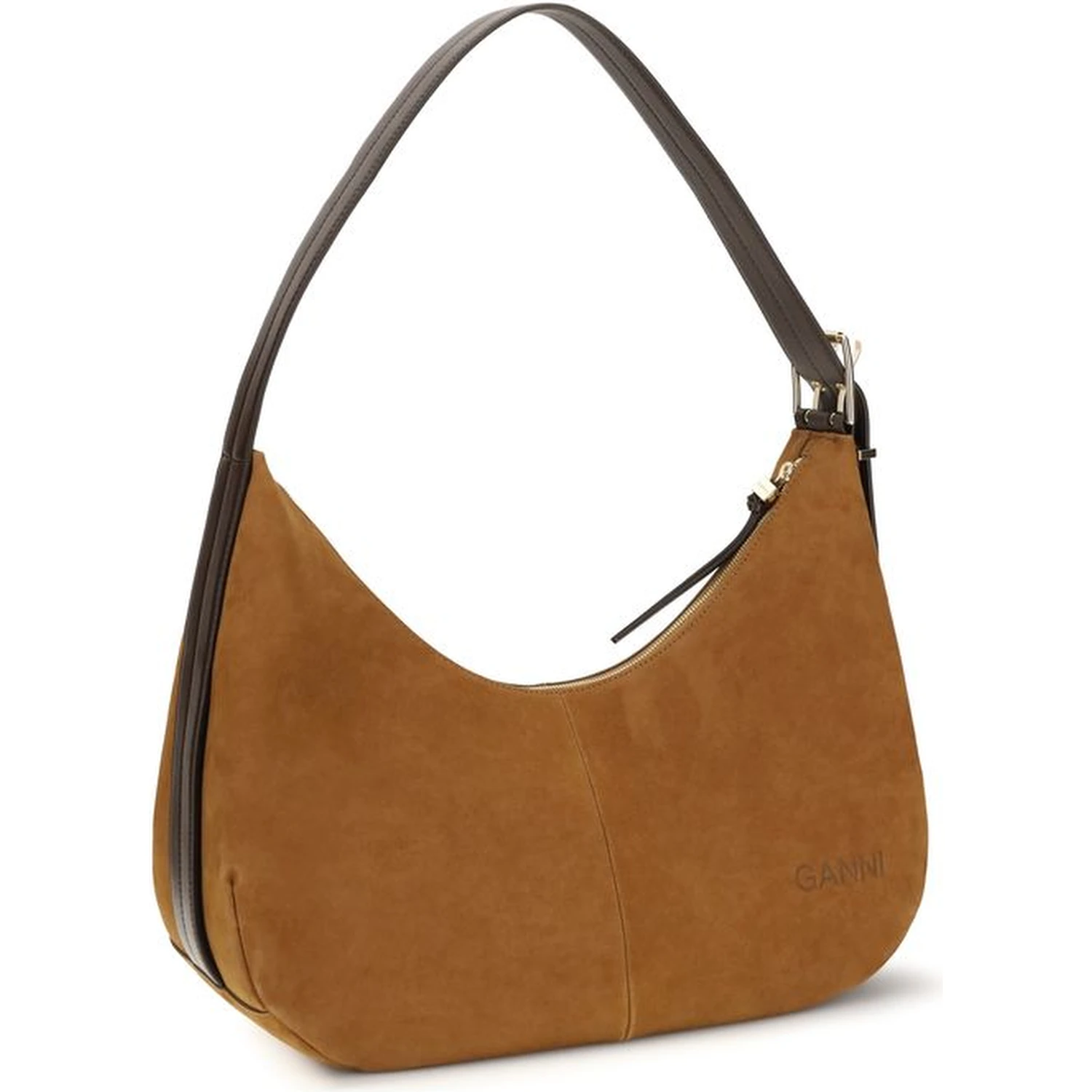 Brown Recycled Polyester Shoulder Bag