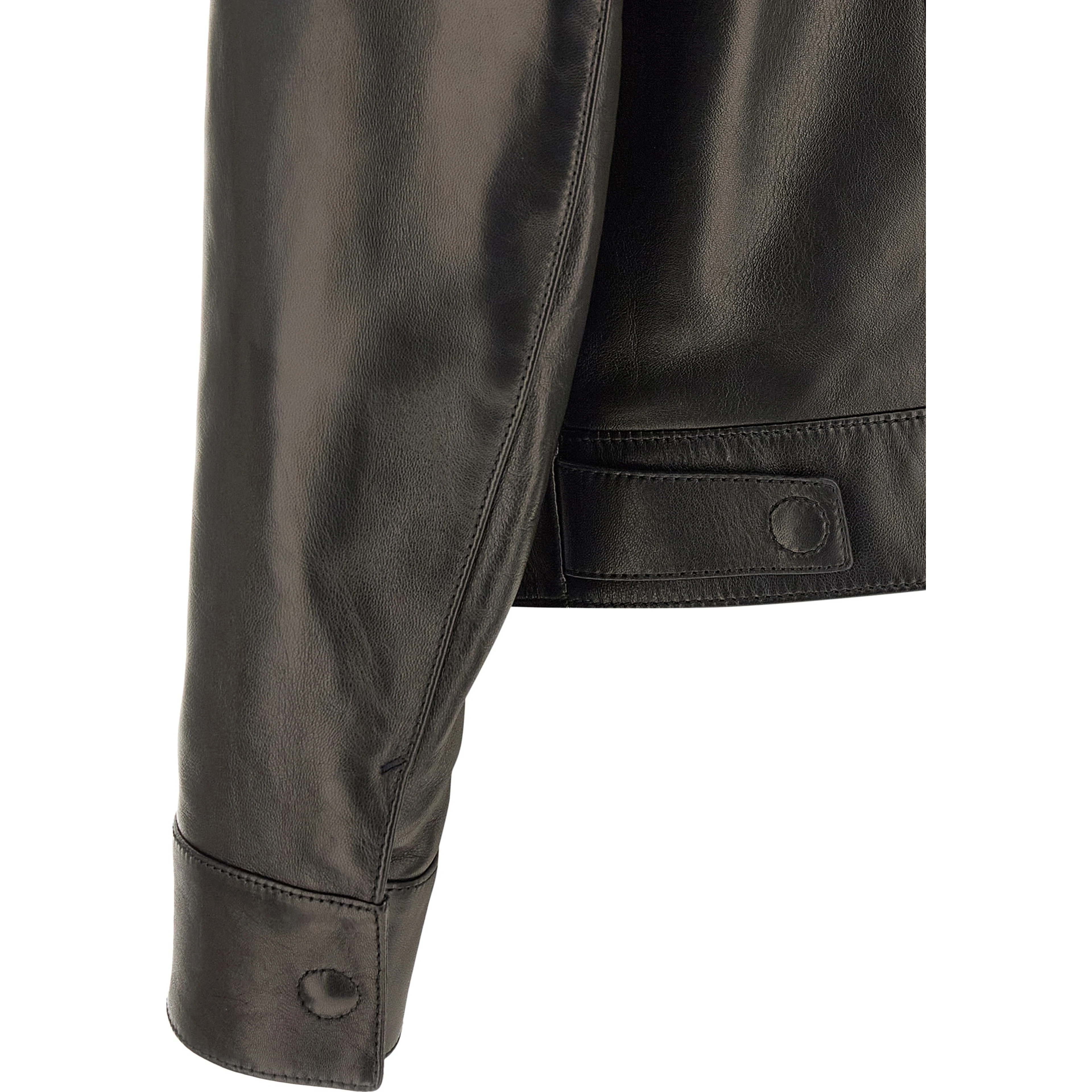 Black Lamb Leather Leather Jacket