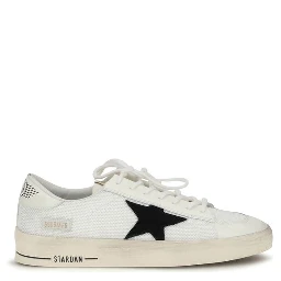 White Calf Leather Bos Taurus Sneakers