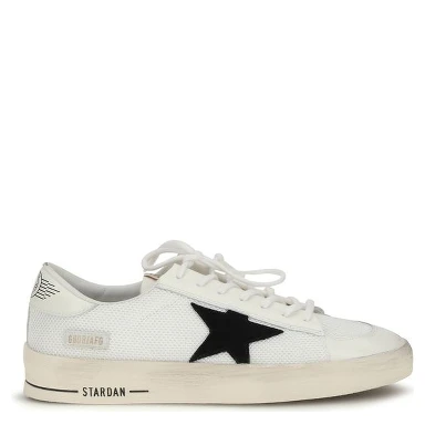 White Calf Leather Bos Taurus Sneakers
