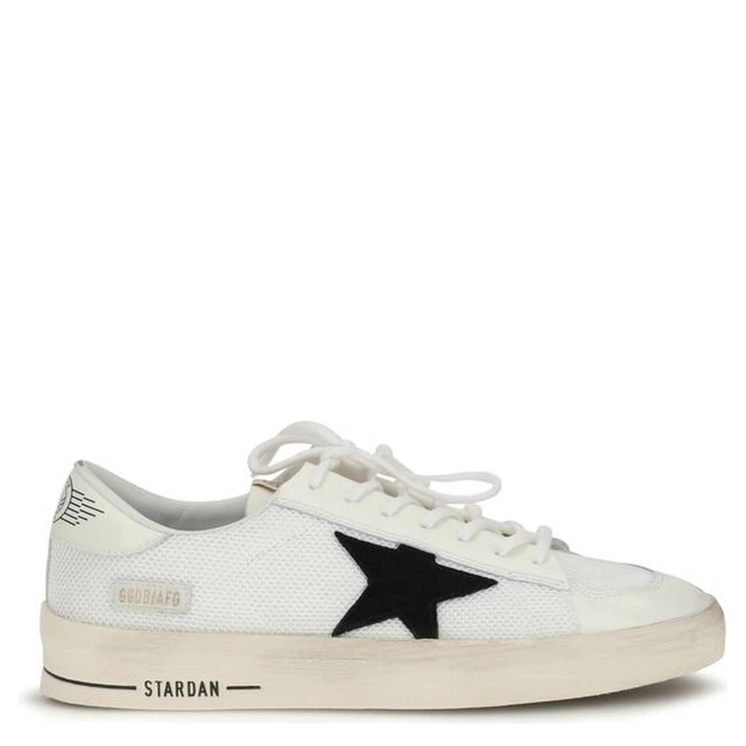 White Calf Leather Bos Taurus Sneakers