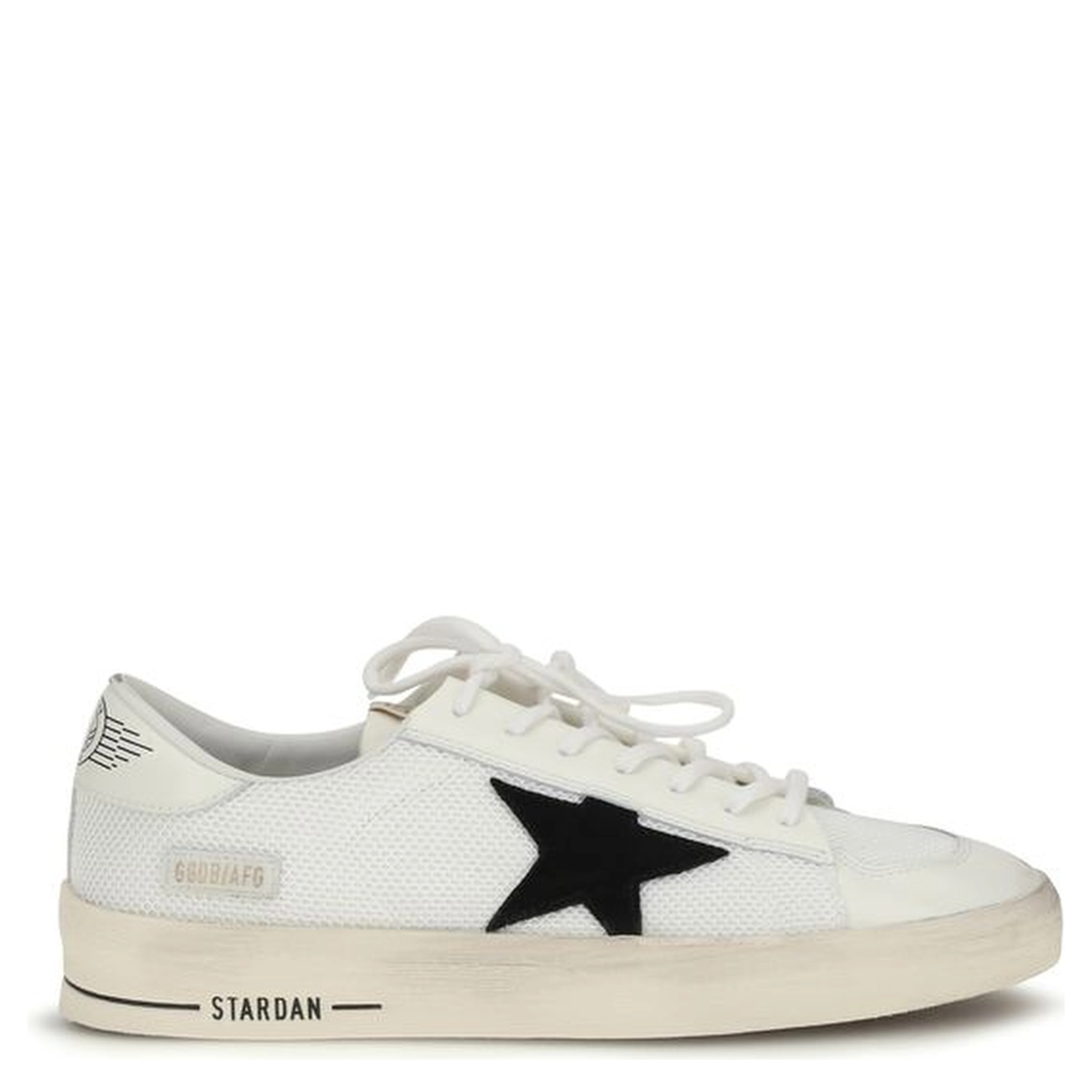 White Calf Leather Bos Taurus Sneakers