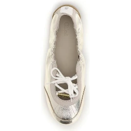 Silver Calf Leather Bos Taurus Sneakers