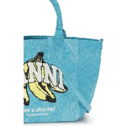 Blue Recycled Cotton Shoulder Bag