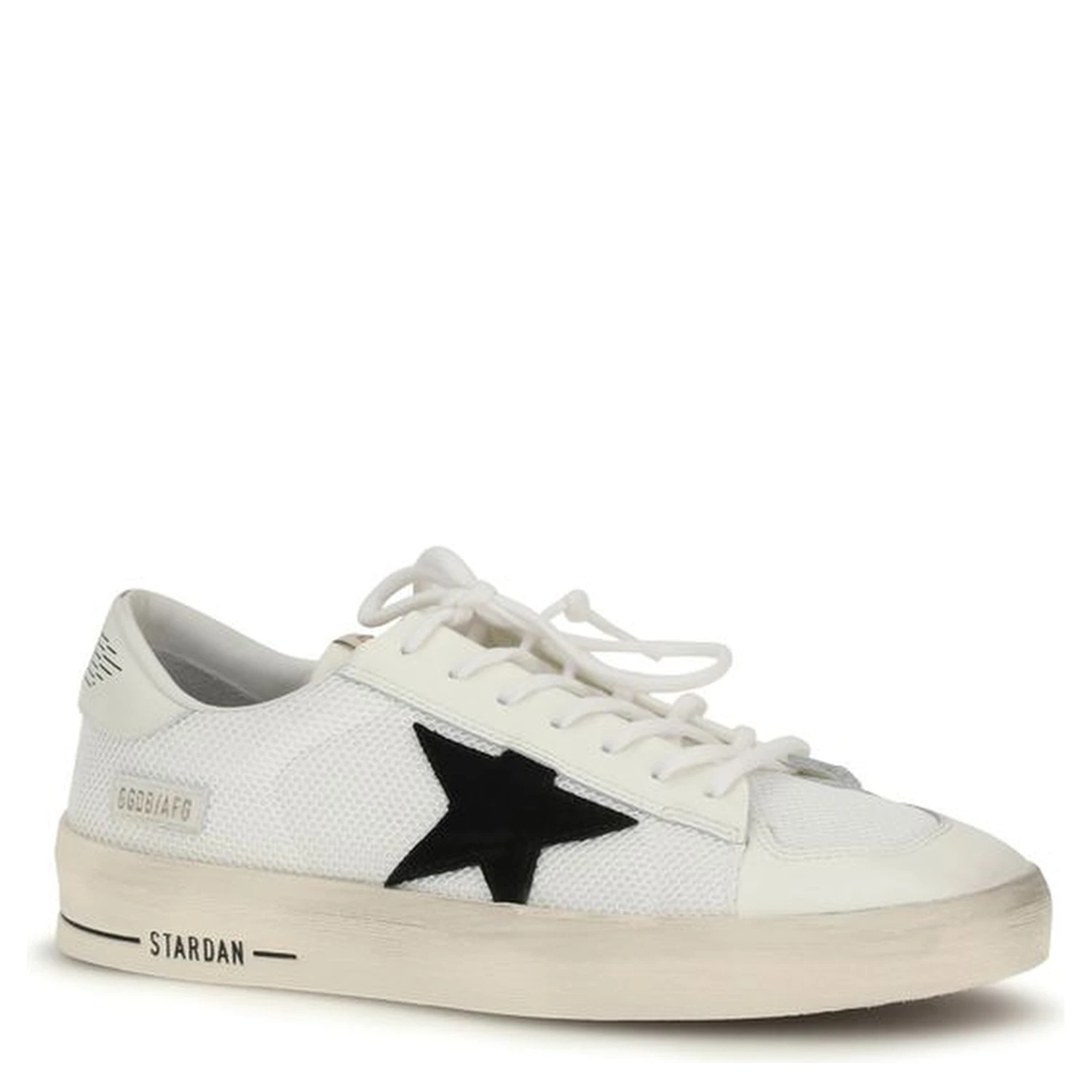 White Calf Leather Bos Taurus Sneakers