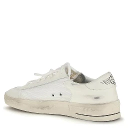 White Calf Leather Bos Taurus Sneakers