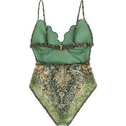 Bicolor Polyamide One-Piece Swimsuit