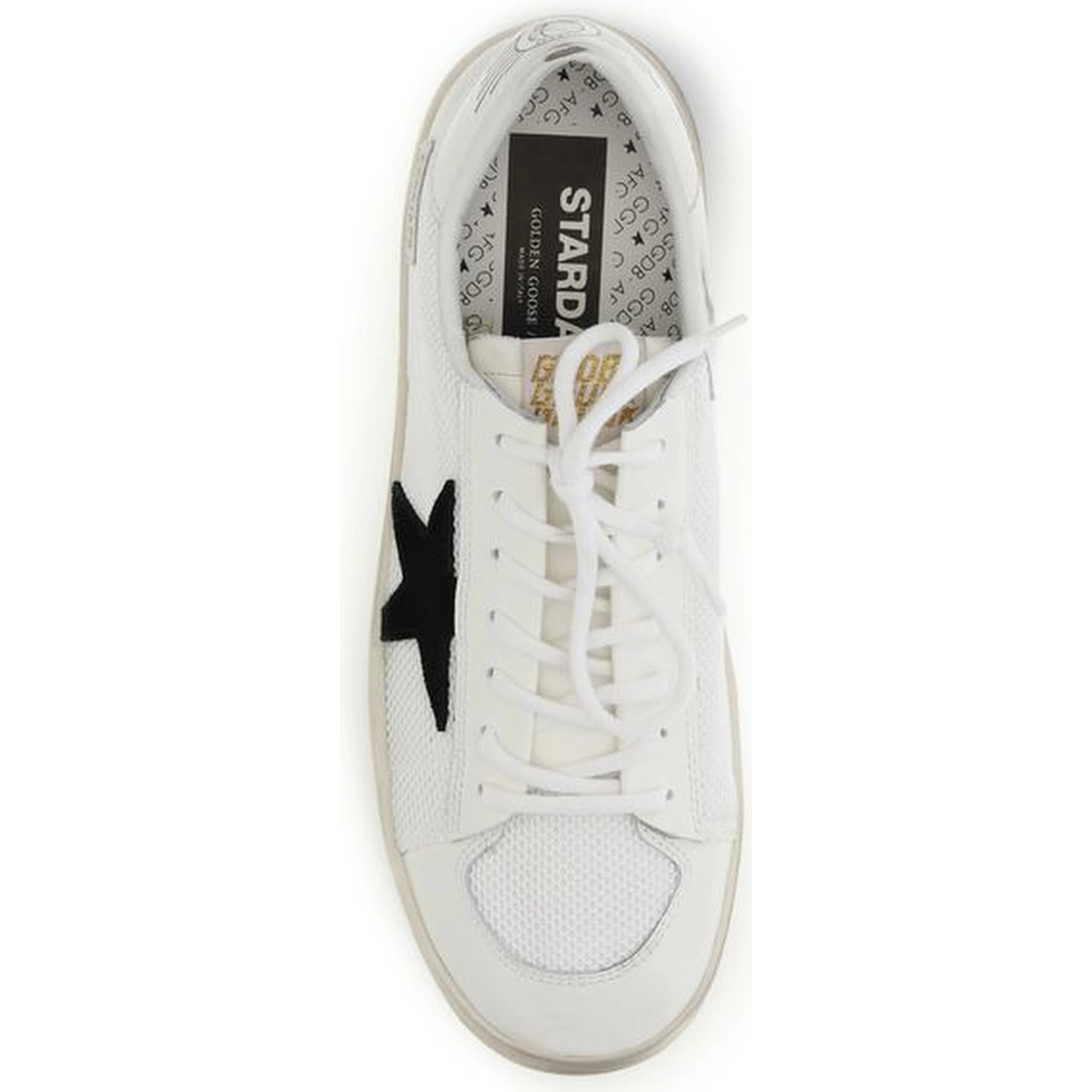 White Calf Leather Bos Taurus Sneakers