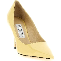 Bicolor Leather High Heel Pumps