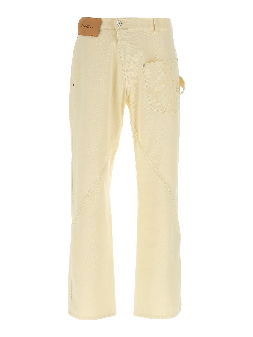 Bicolor Cotton Casual Pants