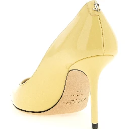Bicolor Leather High Heel Pumps