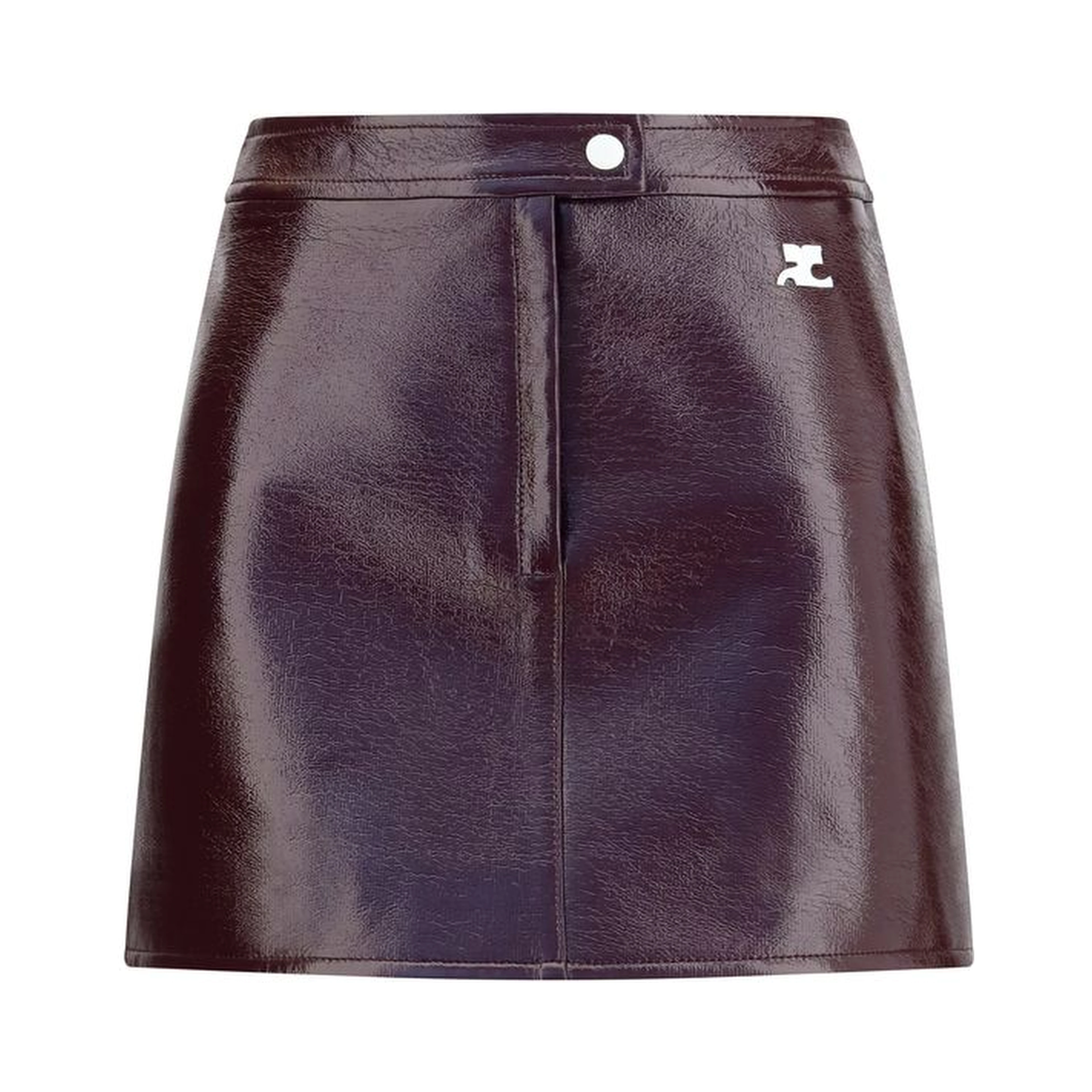Bordeaux Cotton Mini Skirt
