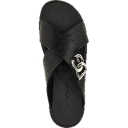 Black Calfskin Slides