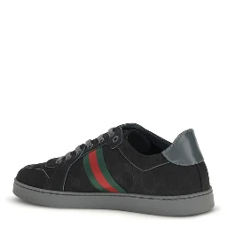 Black Fabric Athletic Sneakers