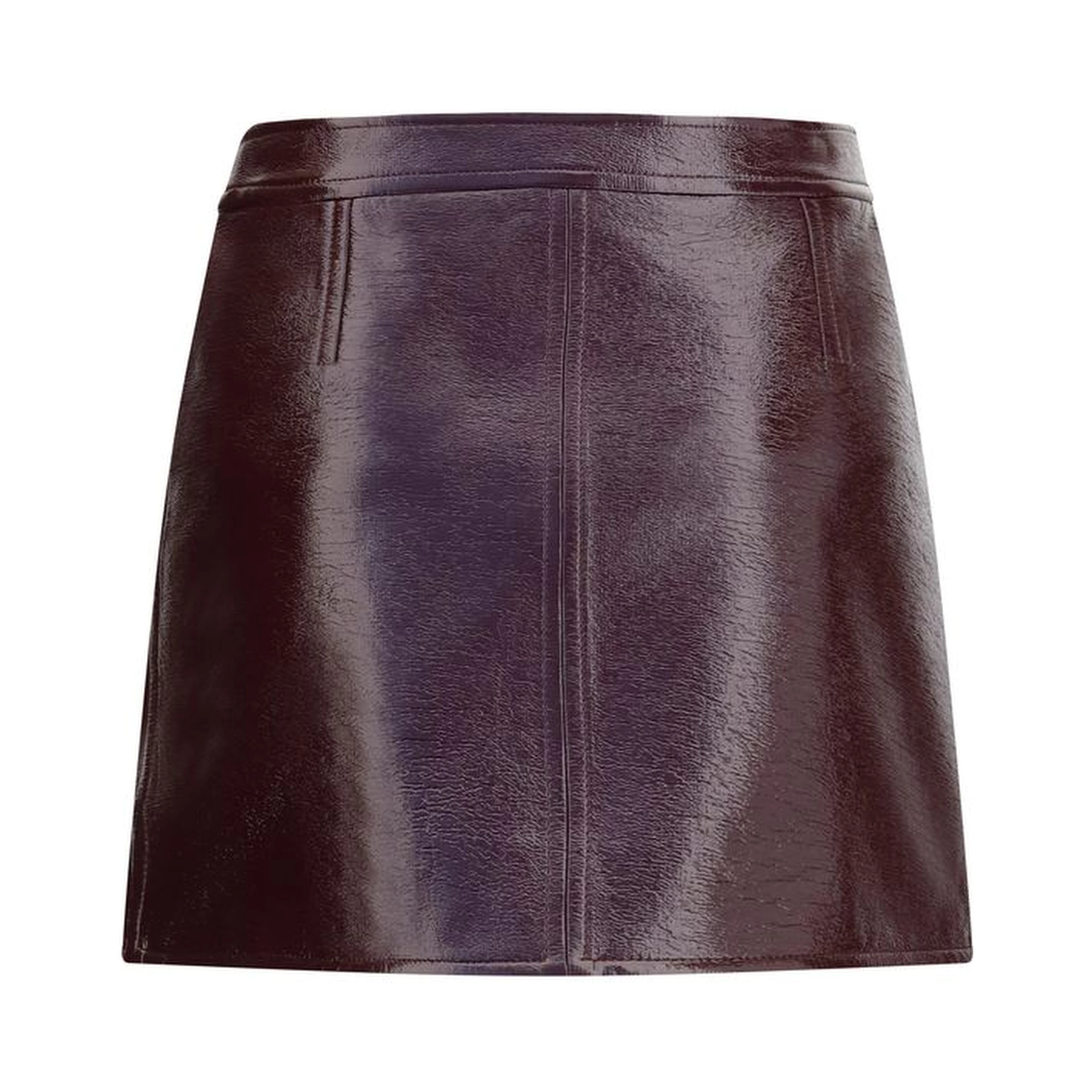 Bordeaux Cotton Mini Skirt