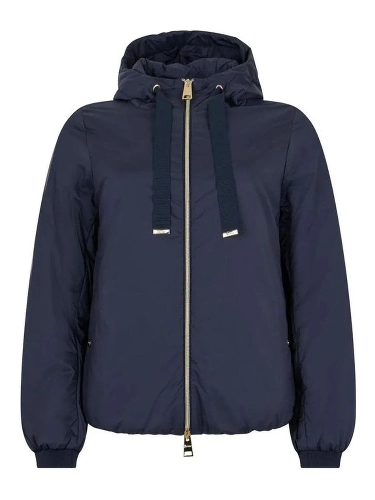 Blue Polyamide Full-Length Jacket