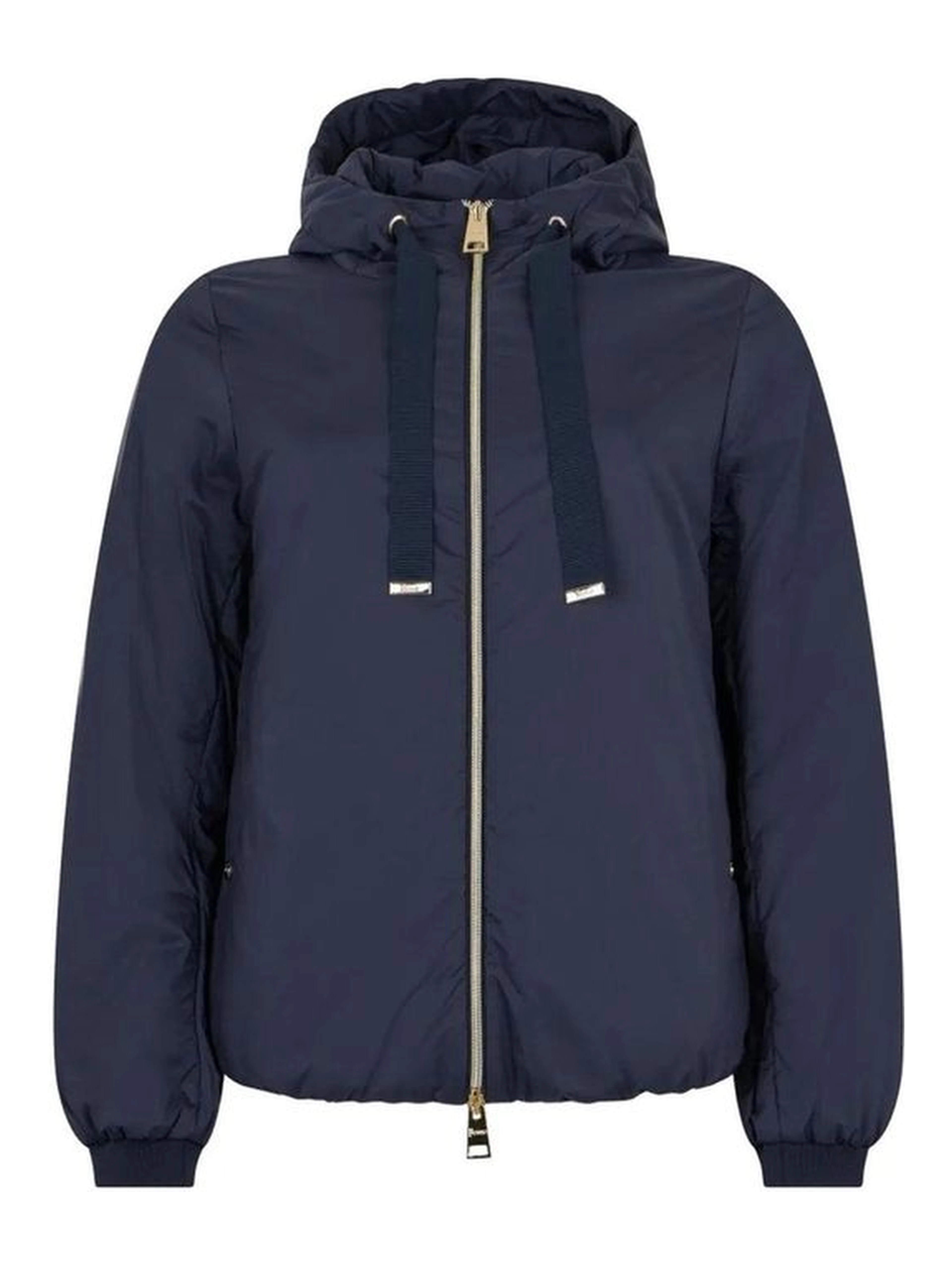 Blue Polyamide Full-Length Jacket