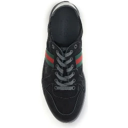 Black Fabric Athletic Sneakers