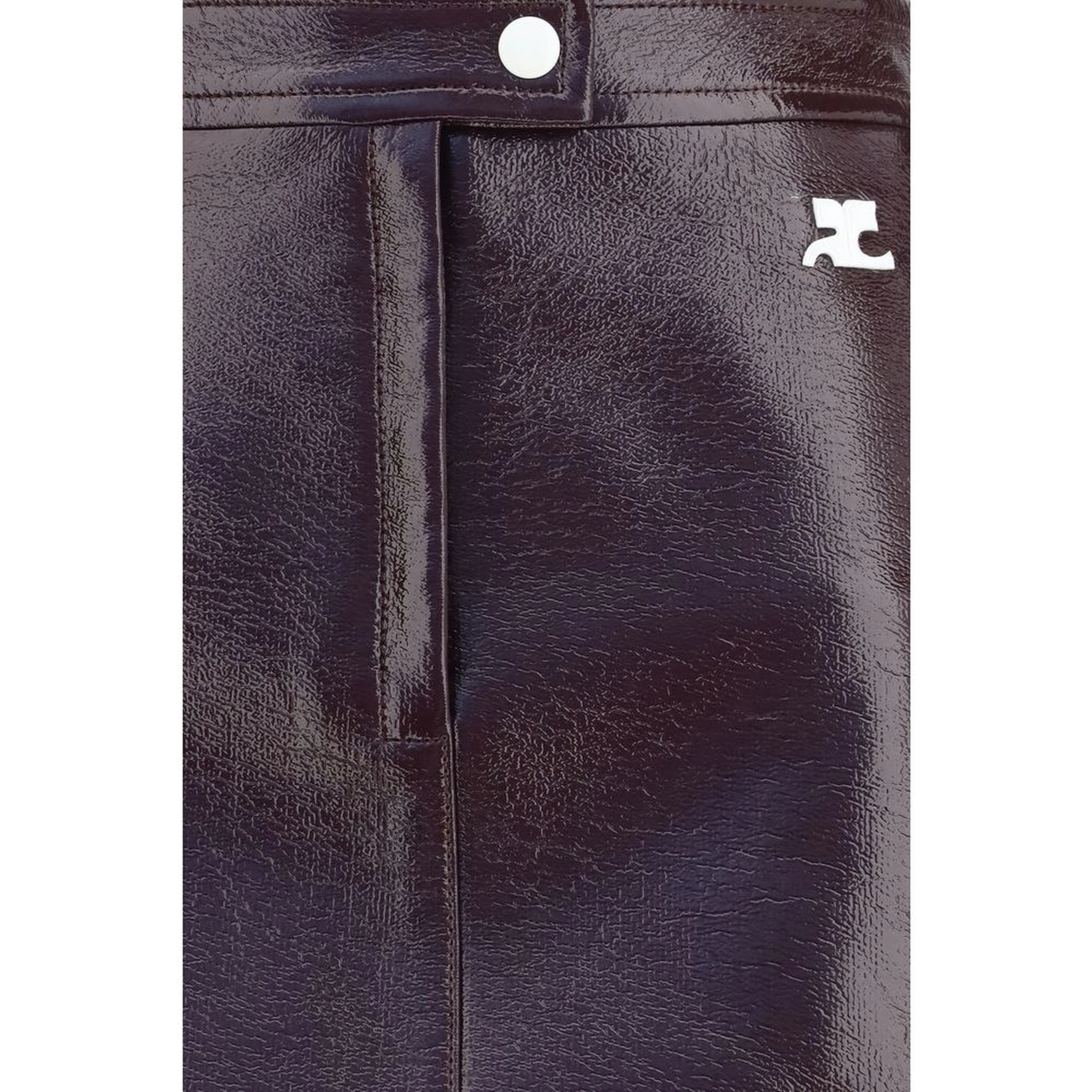 Bordeaux Cotton Mini Skirt