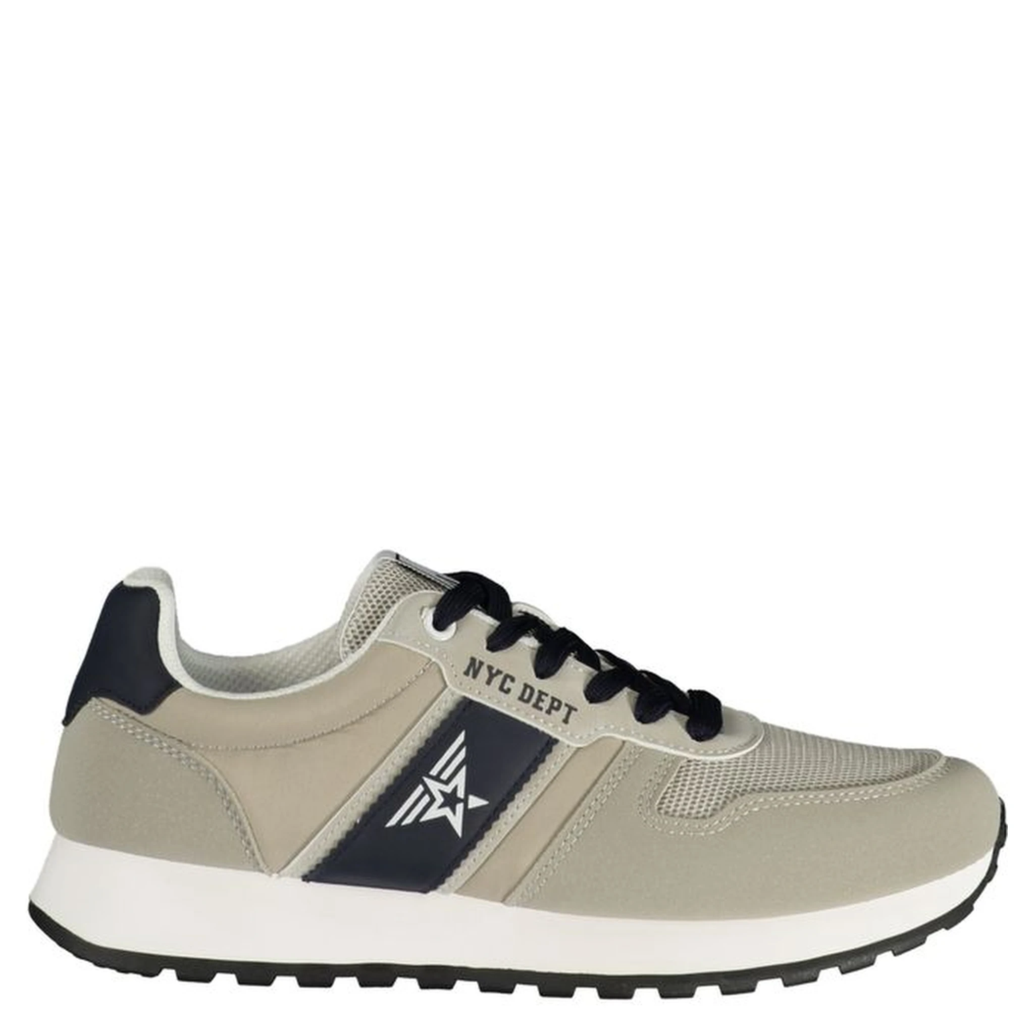 Beige Polyurethane Mens Sneaker