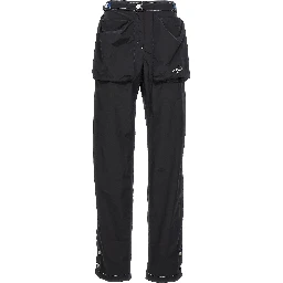 Black Polyamide Casual Pants